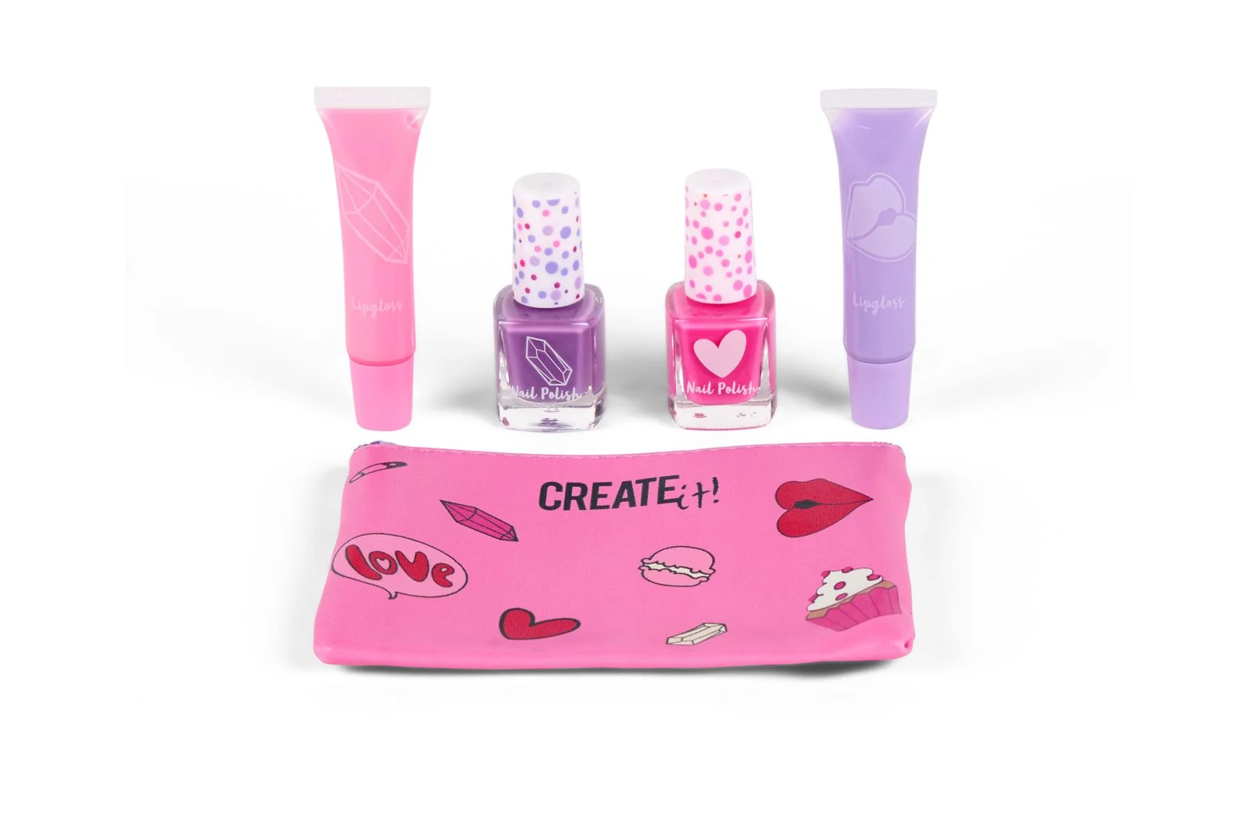 Create it! Παιδικό Σετ Μακιγιάζ με Νεσεσέρ, Lip Gloss & Μανό - Image 2