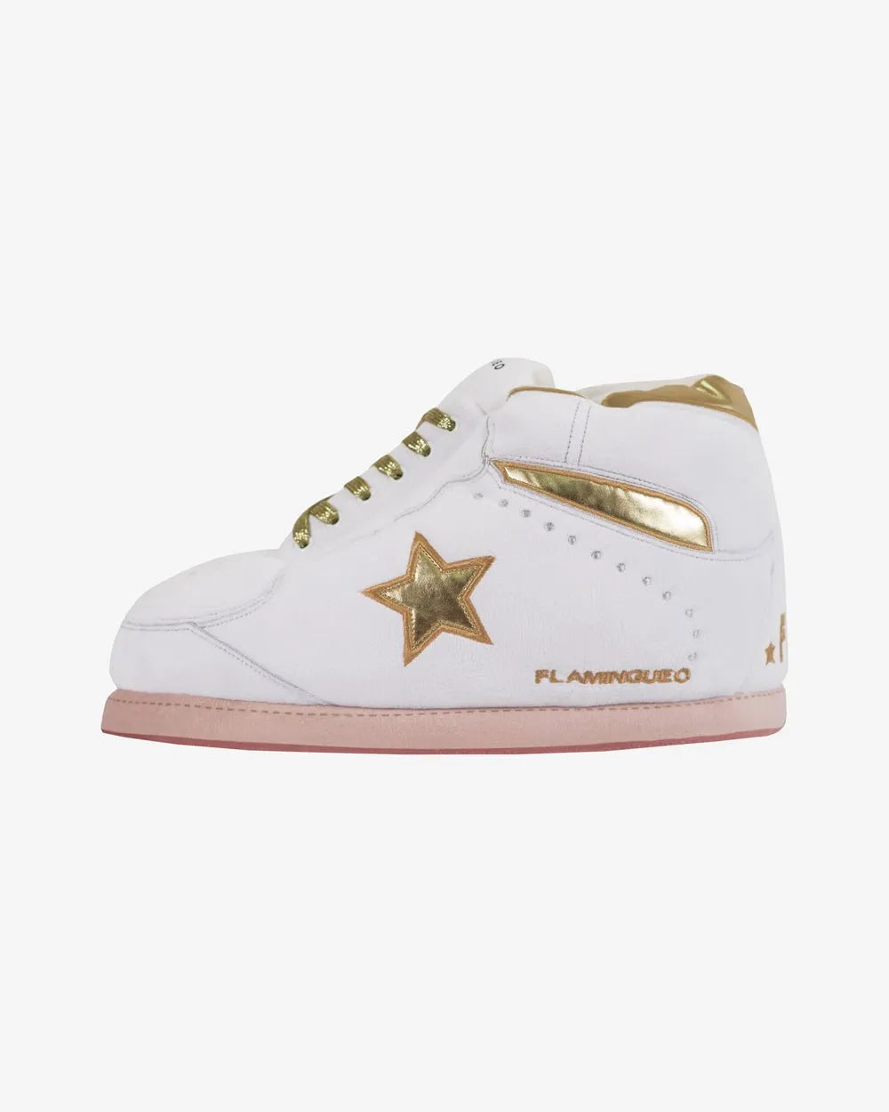 Παντόφλες Σπιτιού Σχέδιο Sneaker με Αστέρι - Λευκό/Χρυσό - Image 5