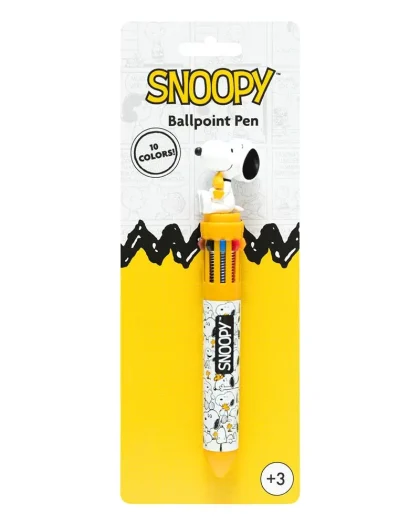 Πολύχρωμο Στυλό 10 Χρωμάτων Snoopy με 3D Φιγούρα