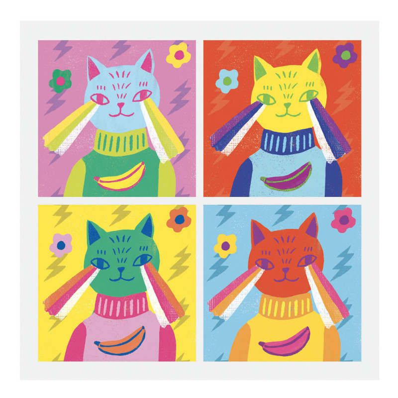 Σετ Χειροτεχνίας με Αυτοκόλλητα Djeco Inspired By Andy Warhol - Image 3