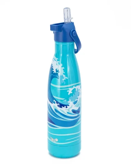 Μεταλλικό Παγούρι YOLO με Καλαμάκι Wave - 500ml